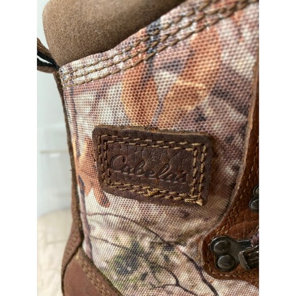 Cabelas Youth Brown & Camo Lace-Up Hunting Boots Size 3 - Picture 5 of 6